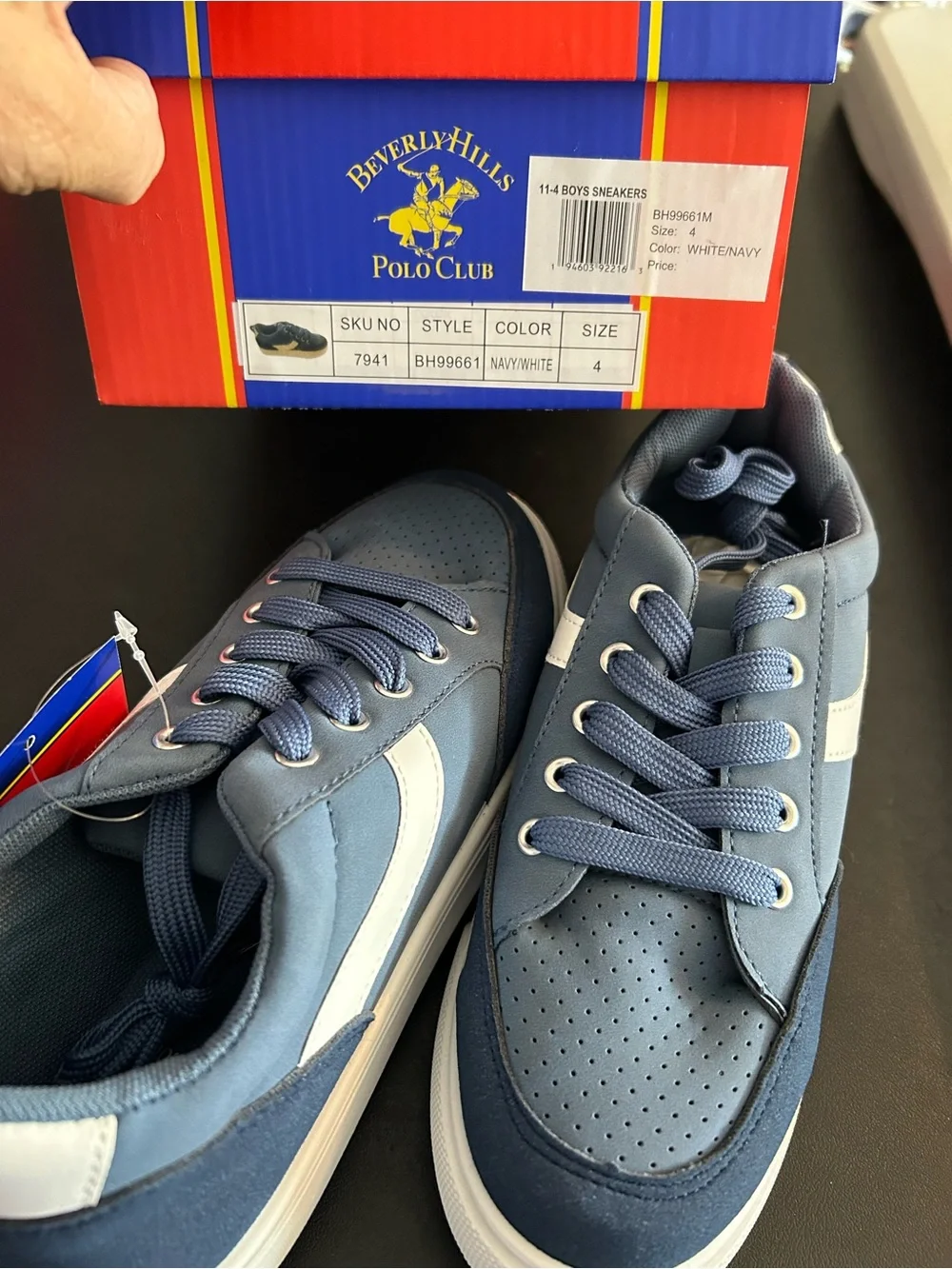 Beverly Hills Polo Club Kids Blue & Navy Lace-Up Sneakers